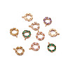  Jewelry 10Pcs 5 Colors Brass Micro Pave Cubic Zirconia Charms KK-PJ0001-23-10