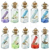 10Pcs Glass Wishing Bottle Pendant Decorations GLAA-YW0005-08-1