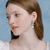 2 Pairs 2 Colors Brass Micro Pave 3A Clear Cubic Zirconia Clip-on Earrings EJEW-BBC0001-59-6