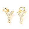 Brass Micro Pave Cubic Zirconia Charms ZIRC-O037-09G-1