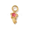 Ion Plating(IP) 304 Stainless Steel Enamel Charms STAS-G351-06G-03-1