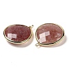 Natural Strawberry Quartz Pendants G-B009-07G-V-2