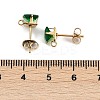 Ion Plating(IP) 304 Stainless Steel Cubic Zirconia Stud Earring Findings STAS-P373-06C-4