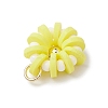 Handmade Polymer Clay & Glass Seed & Brass Pendants PALLOY-MZ00840-07-4