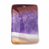 Dyed Natural Crackle Agate Pendants G-S330-09-2