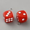 Opaque Resin Pendants RESI-WH0028-34P-17-2