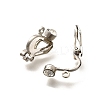 316 Surgical Stainless Steel Rhinestone Clip-on Earring Settings STAS-F311-13P-2