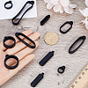 50Pcs 10 Styles Silicone Pendant SIL-CP0001-07-3