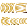 50Pcs 5 Styles Brass Textured Curved Tube Beads KK-PH0013-33-1