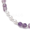 Natural Amethyst Beaded Stretch Bracelets BJEW-JB13199-03-4