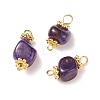 Natural Agate Dyed Beads Link Connectors PALLOY-JF00890-03-1