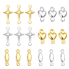 48Pcs 6 Styles Brass Connector Charms KK-BC0014-50-1