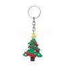 10Pcs 10 Styles Christmas Themed PVC Plastic Keychain KEYC-JKC00869-4