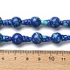 Synthetic Chrysocolla 3-Hole Guru Bead Strands G-K149-46-4