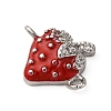 Brass Micro Pave Clear Cubic Zirconia Fruit Connector Charms KK-I276-15P-A02-2