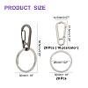20Pcs 2 Colors Zinc Alloy Rock Climbing Carabiners KEYC-AR0001-02-6
