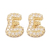 Brass Micro Pave Cubic Zirconia Stud Earrings EJEW-Z091-04G-E-2