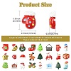 48Pcs 24 Styles Christmas Theme Opaque Resin Cabochons RESI-CJ0004-82-2