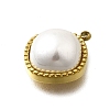 Plastic Imitation Shell Pendants STAS-H201-01C-G-2