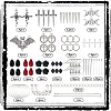 DIY Halloween Brass & Alloy Sword Cross Dangle Earring Making Kits DIY-SC0026-58-2
