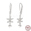 Rhodium Plated 925 Sterling Silver Earring Hooks STER-D035-34P-3