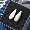 304 Stainless Steel Plastic Imitation Pearl Stud Earrings EJEW-R030-01G-01-1