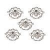 Halloween Brass Pave Clear & Black Cubic Zirconia Connector Charms LS-KK-E068-VB060-4