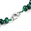 Synthetic Malachite Rondelle Graduated Beaded Necklaces for Women Men NJEW-K388-02K-3