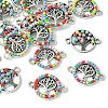 20Pcs 2 Styles Alloy Enamel Tree of Life Connector Charms FIND-CJ0001-62-1