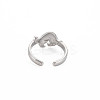 Non-Tarnish 304 Stainless Steel 12 Constellations/Zodiac Signs Open Cuff Ring for Women RJEW-S405-156P-K-2