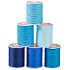 6 Rolls 6 Colors Round Waxed Polyester Cord YC-OC0001-04B-1