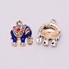 Alloy Rhinestone Pendants ENAM-WH0049-36G-01-1