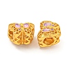 Rack Plating Butterfly Brass Enamel European Beads KK-Z054-02G-2
