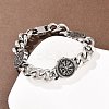 Stainless Steel Viking Compass Link Bracelets BJEW-D379-15ASP-1