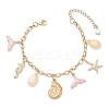 Stainless Steel & Alloy Enamel Charm Bracelets BJEW-JB12215-02-2