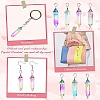 14Pcs 7 Colors Faceted Bullet Glass Pointed Pendants GLAA-CJ0001-71-9