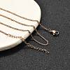 201 Stainless Steel Twisted Chain Necklaces NJEW-R023-09RG-2