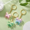 Butterfly UV Plating Rainbow Iridescent Acrylic Pendant Keychain KEYC-JKC00485-5