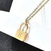 304 Stainless Steel Rolo Chain Pendant Necklaces NJEW-S444-01G-08-4