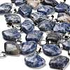 Natural Blue Spot Jasper Pendants G-Z067-05P-04-1