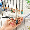 Natural & Synthetic Gemstone Chip and Glass Bottle Pendant Necklaces NJEW-TAC0016-5