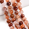 Natural Red Hematoid Quartz Beads Strands G-T140-10mm-01-3