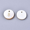 Natural Freshwater Shell Charms SHEL-Q023-08-2