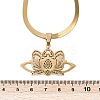 201 Stainless Steel Chakra Lotus Flower Hollow Pendant Necklaces LS-NJEW-K283-29G-3