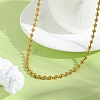 3MM 304 Stainless Steel Ball Chain Necklaces NJEW-D322-02G-3