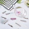 100Pcs 2 Styles Iron Flat Alligator Hair Clip Findings IFIN-SC0001-65-4