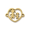 Ion Plating(IP) Mother's Day 201 Stainless Steel Hollow Connector Charms STAS-S146-02G-1