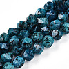 Dyed Natural Sesame Jasper Beads Strands G-T139-8mm-47H-4
