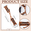 Natural Tiger Eye Round Braided Bead Watch Band AJEW-WH0312-86A-2
