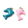 304 Stainless Steel Enamel Pendants STAS-B097-02G-2